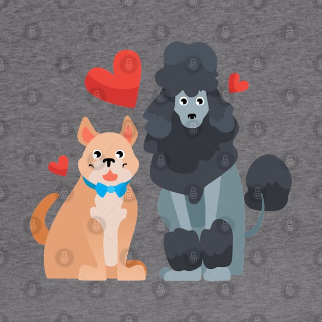 Dogs Lovely Couple by Mako Design 